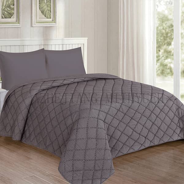 Microfiber+Waffle fabric with stone washed Quilt