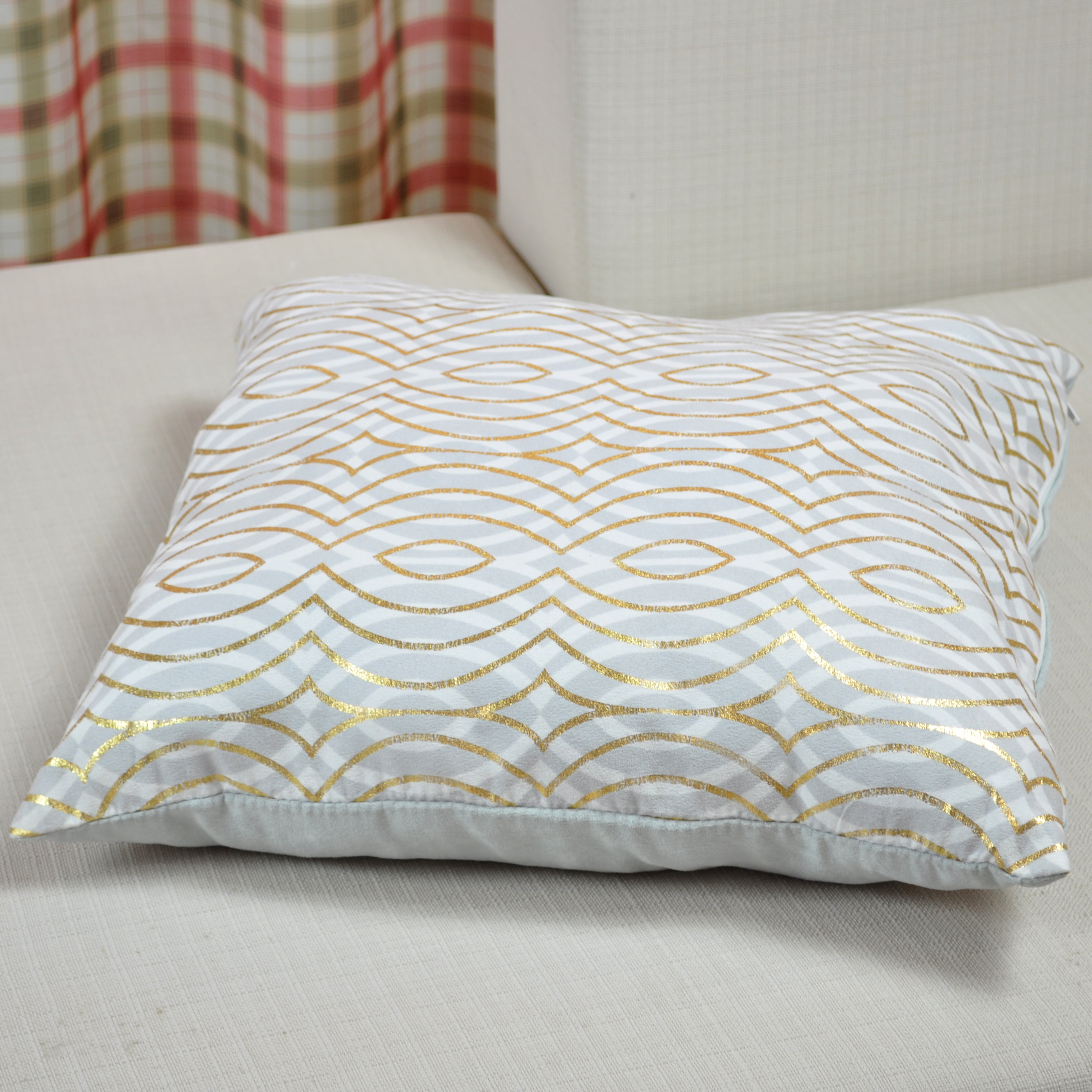 Suede Foil Printing Cushion Cover