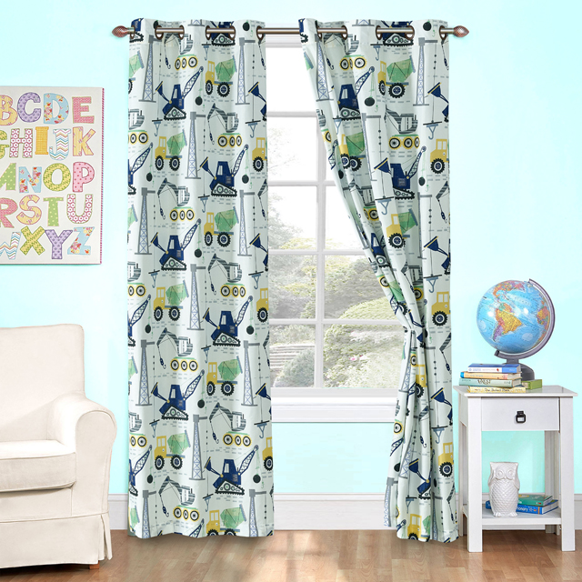 Printing Kids Microfiber Car Transportion ball Curtain 