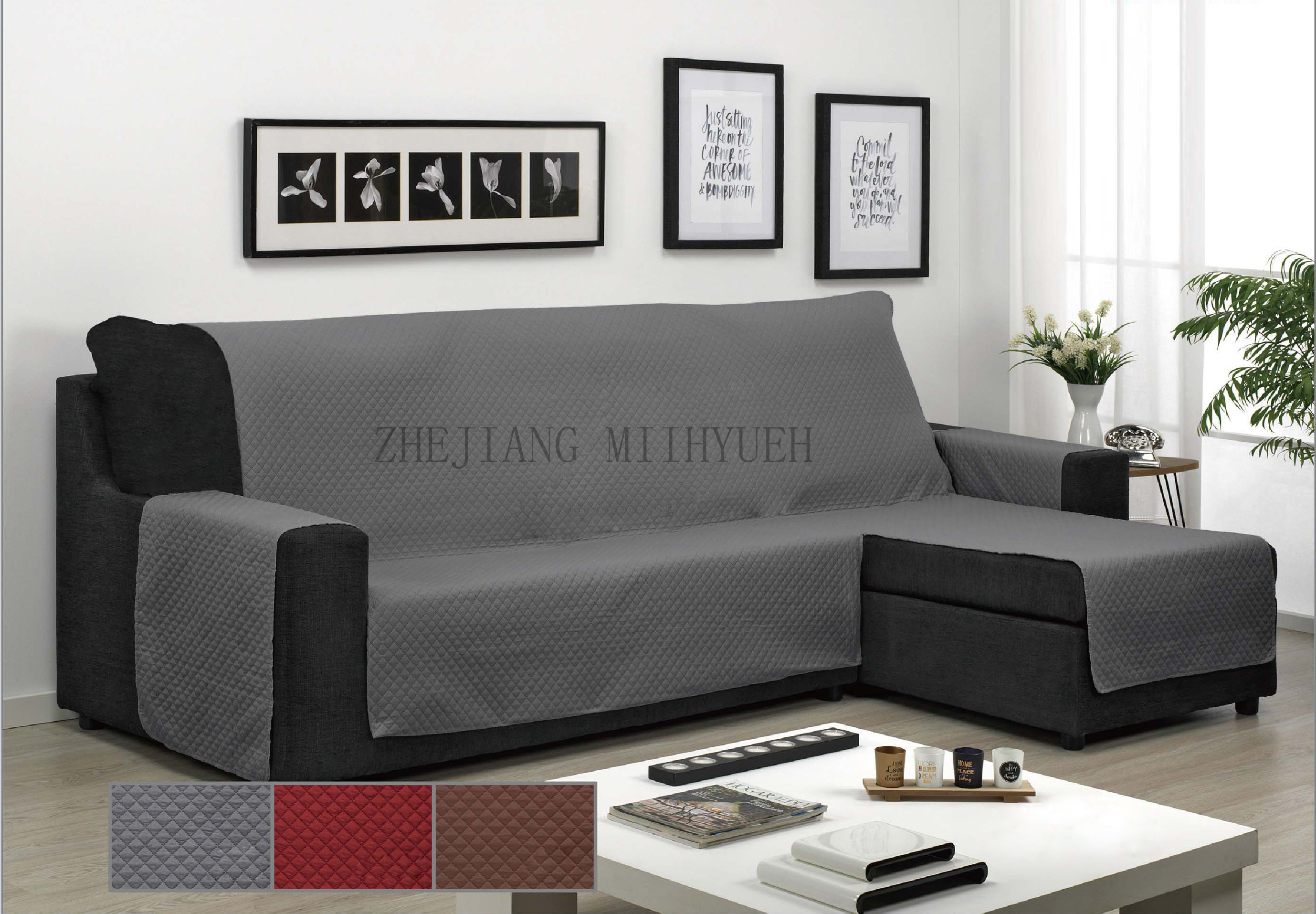 Solid Microfiber Ultrasonic Sofa Cover 