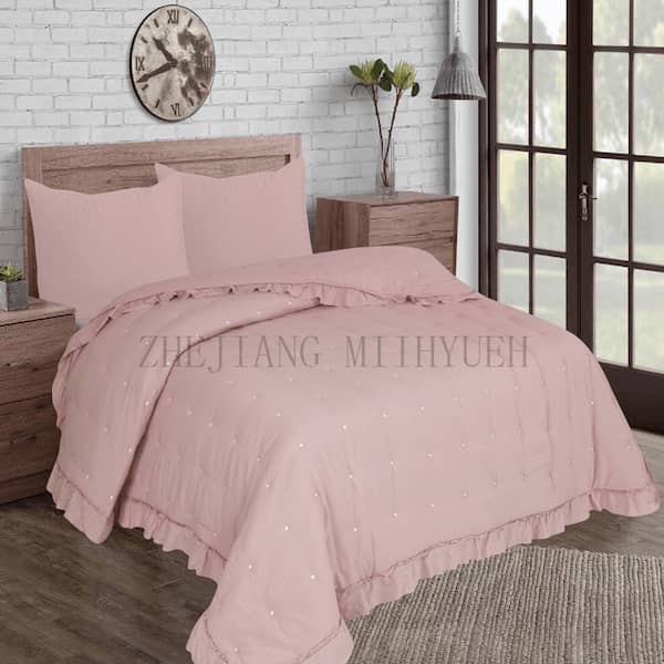 Stone Washed Microfiber Embroidery Quilt