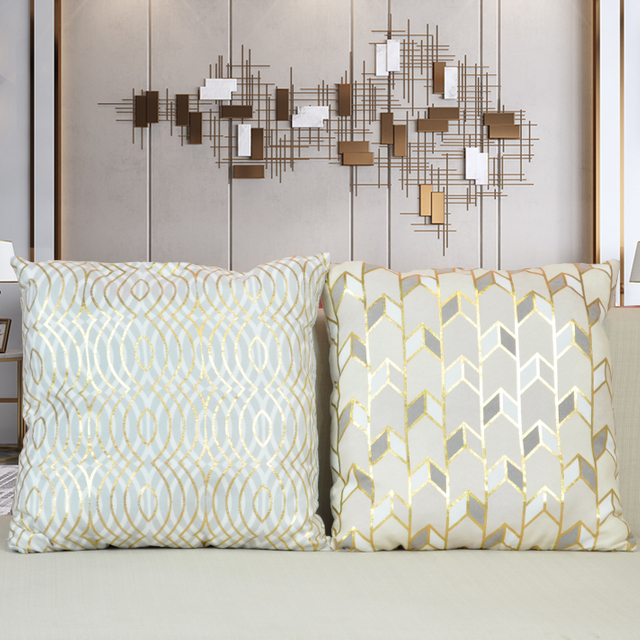 Suede Foil Printing Cushion Cover