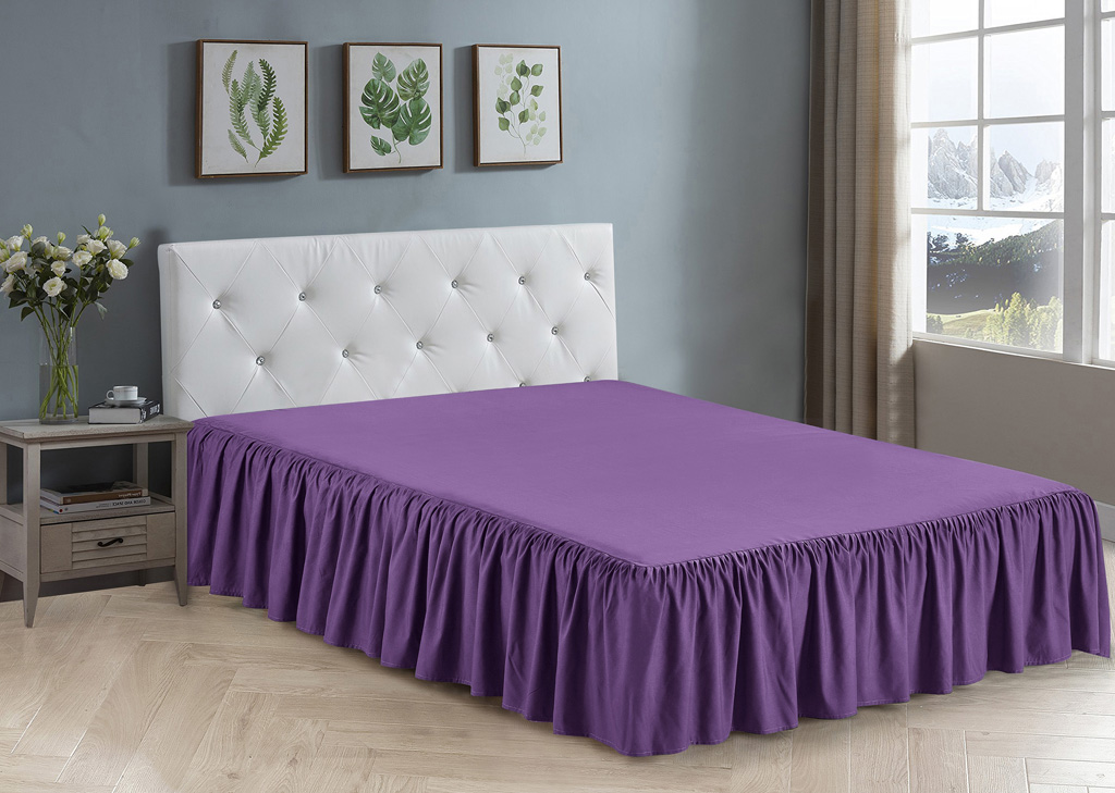 Solid Ruffle Microfiber Soft Double Brushed Bed Skirt