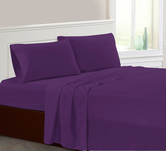 Solid Linens Bed Sheets Set Pillowcases Sets 