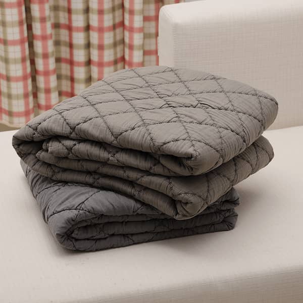 Microfiber+Waffle fabric with stone washed Quilt