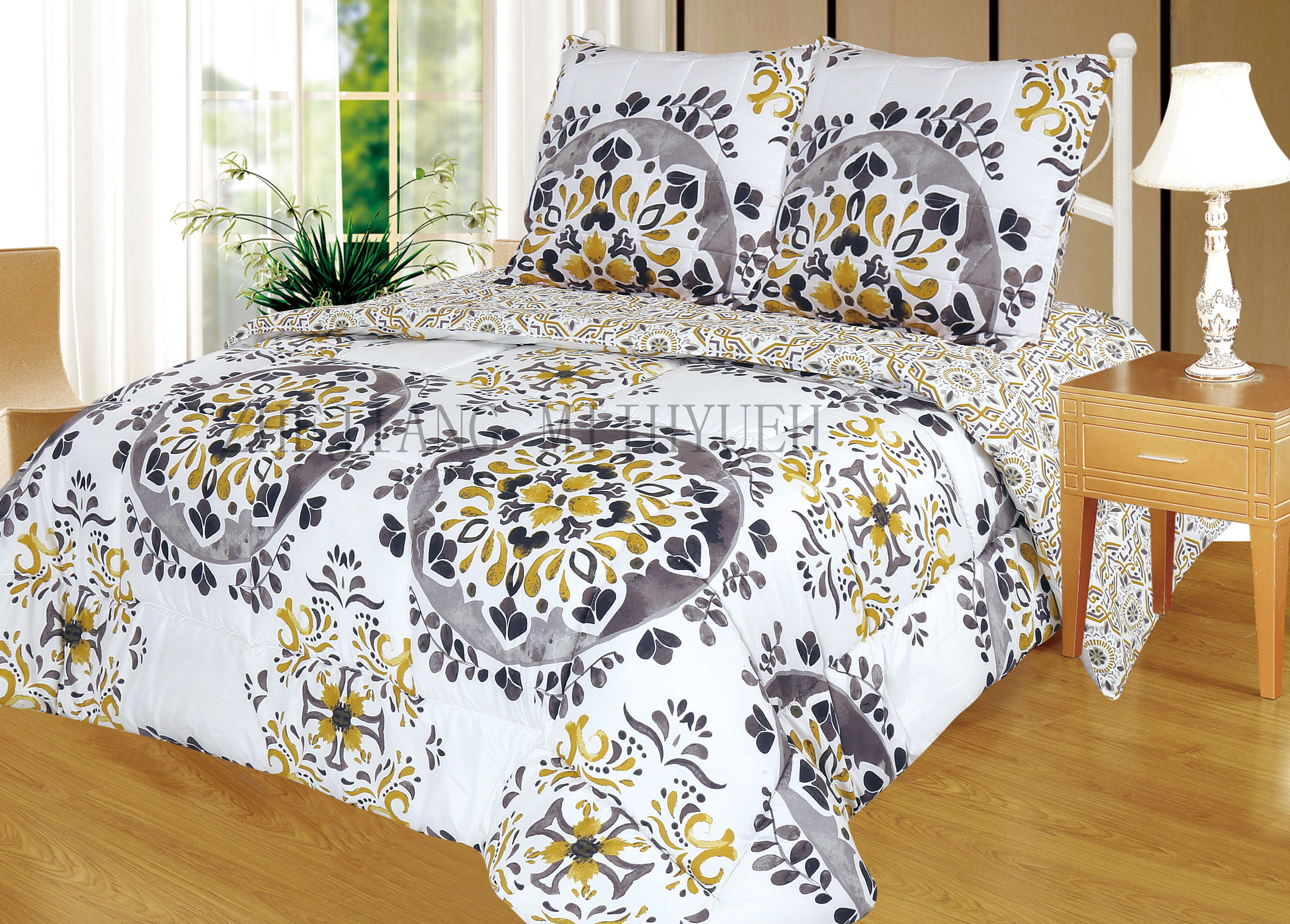 Printed Microfiber Stitching Comforter