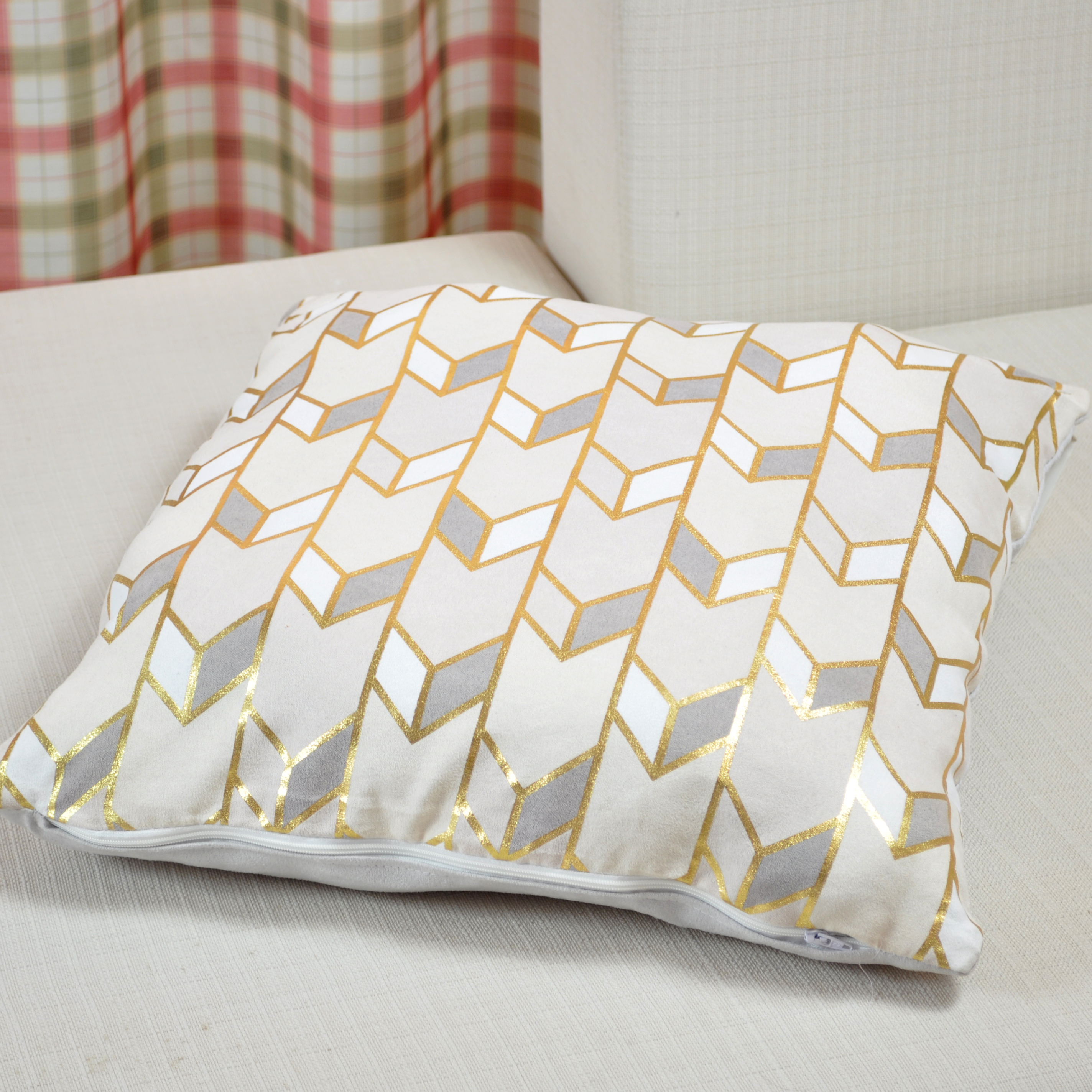 Suede Foil Printing Cushion Cover