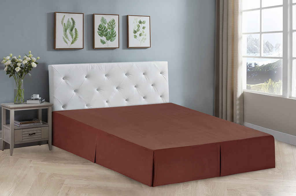 Solid Microfiber Soft Double Brushed Bed skirt