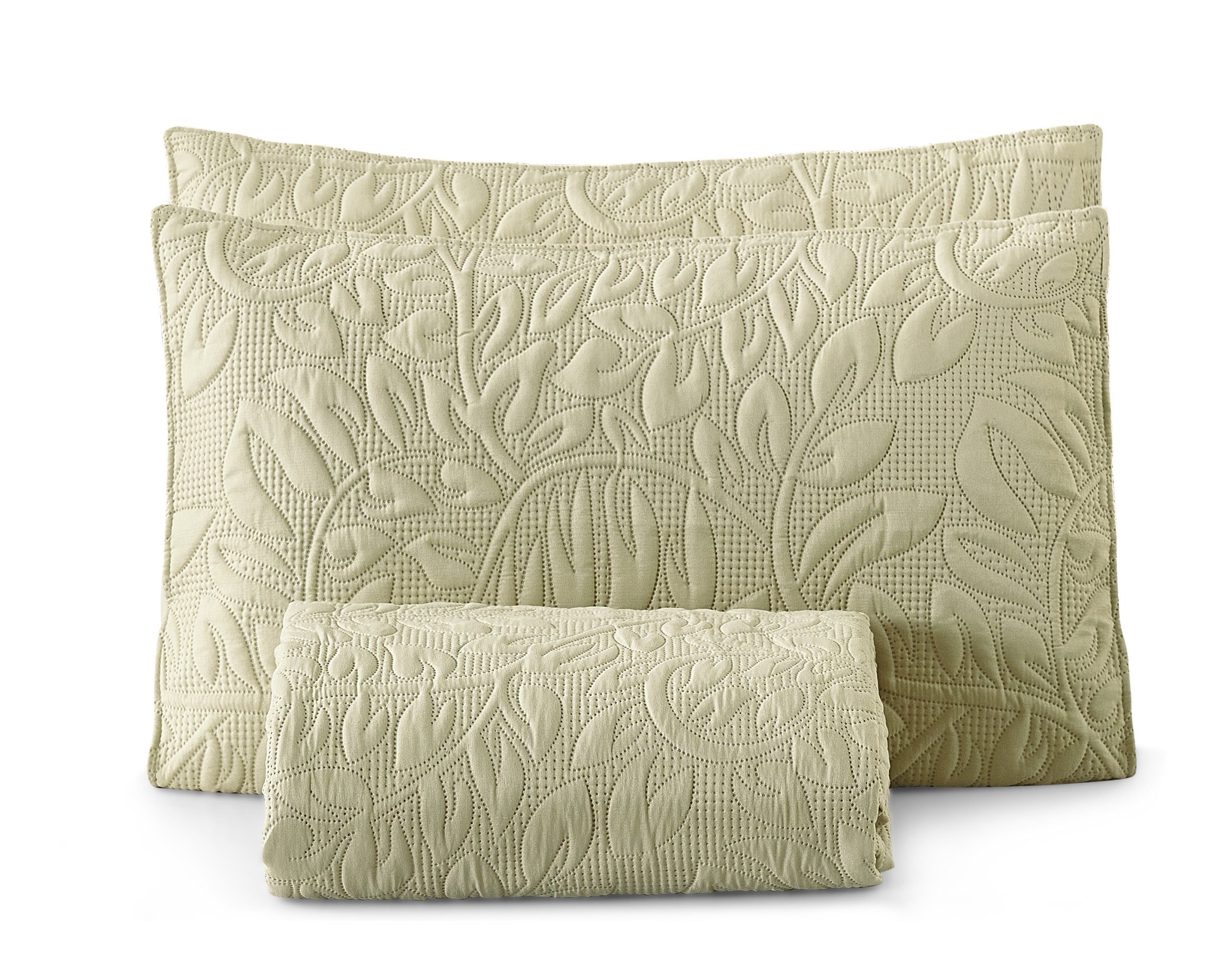 Solid Microfiber 3D Leaf pattern Ultrasonic Quilt