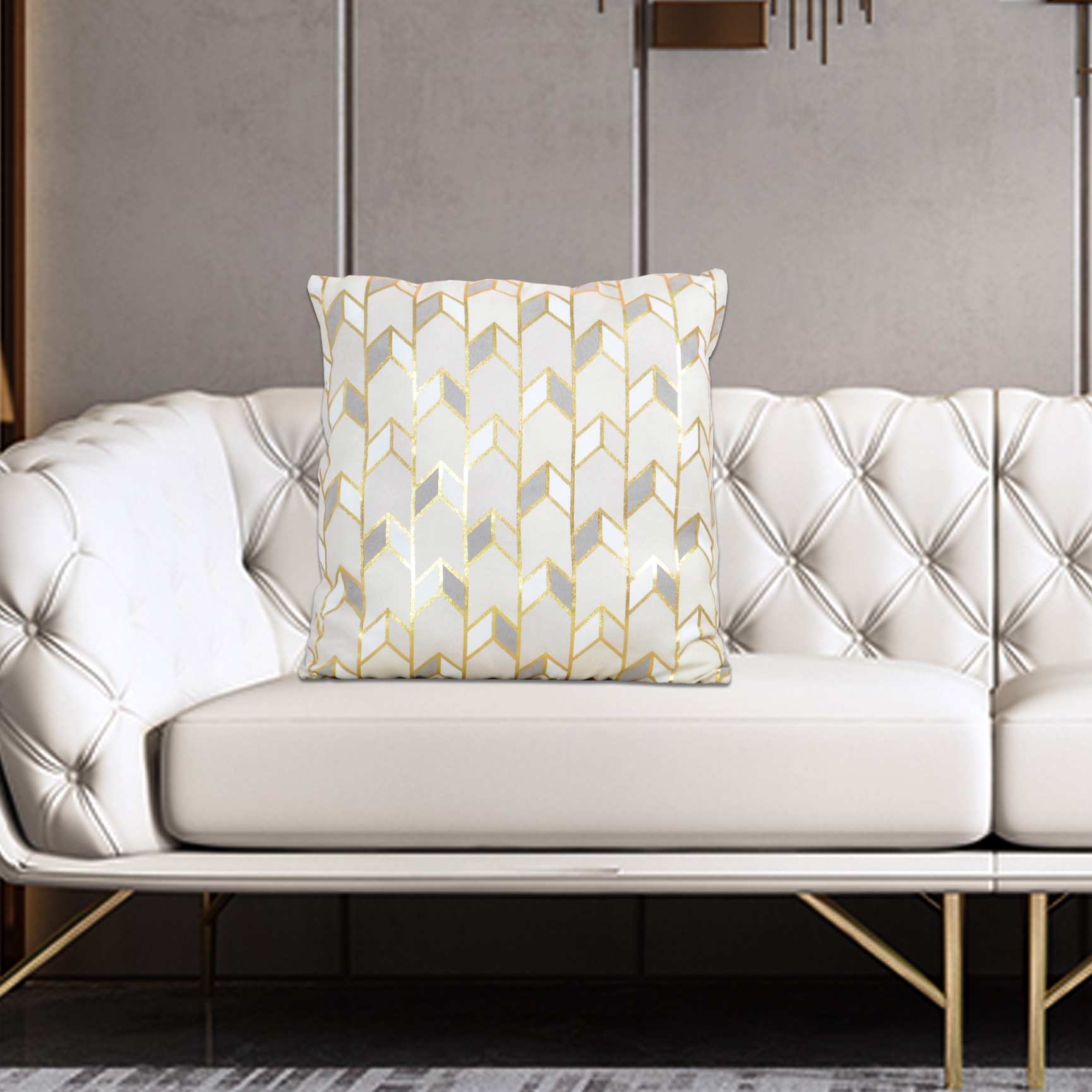 Suede Foil Printing Cushion Cover