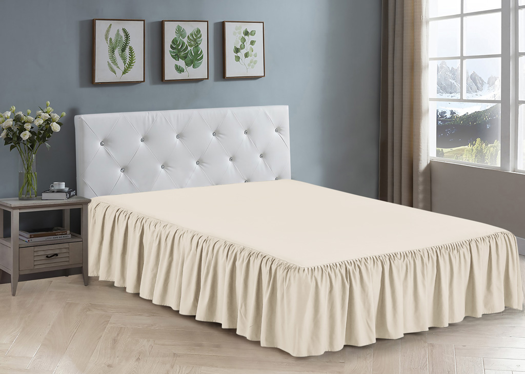 Solid Ruffle Microfiber Soft Double Brushed Bed Skirt