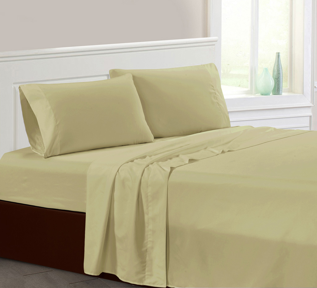 Solid Linens Bed Sheets Set Pillowcases Sets 