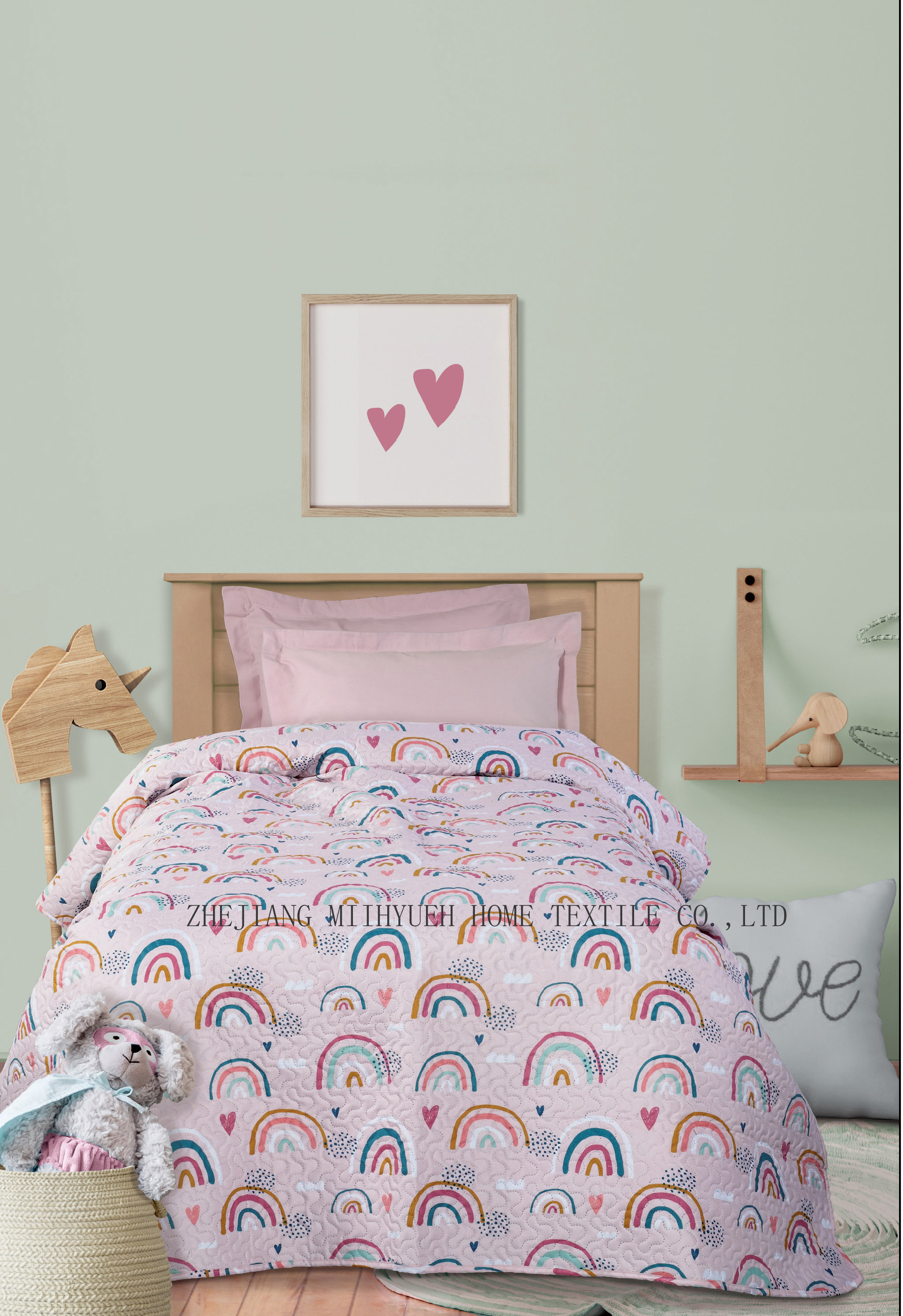Kid Printed Microfiber Ultrasonic Quilt set 