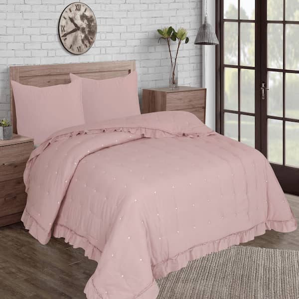 Stone Washed Microfiber Embroidery Quilt