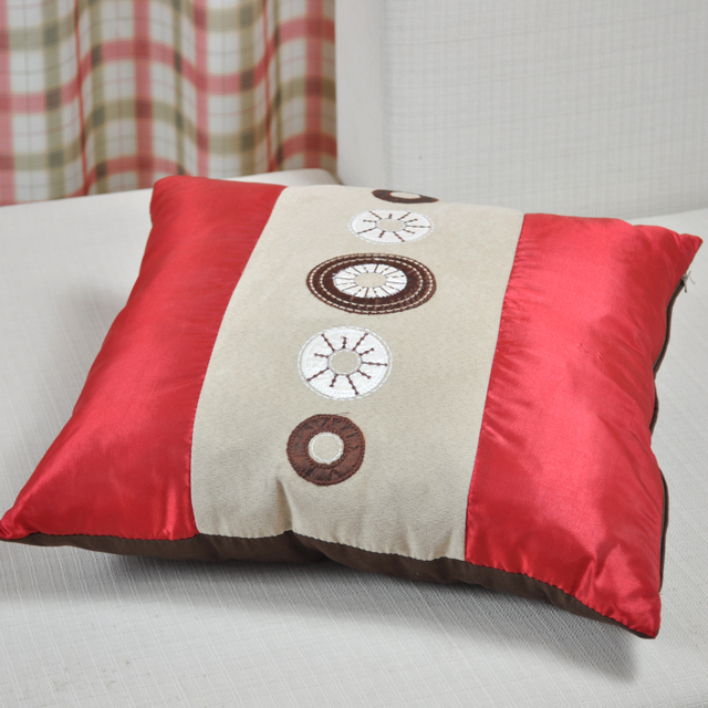 Suede Embroidery Cushion Cover