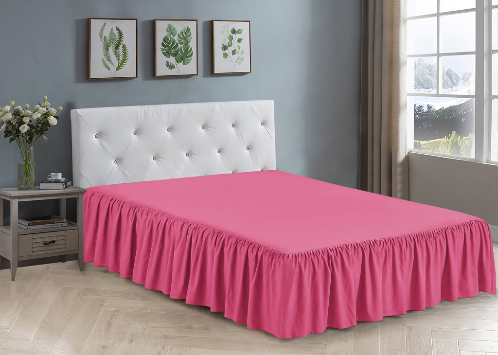Solid Ruffle Microfiber Soft Double Brushed Bed Skirt