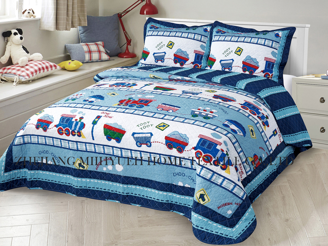 Kid Printed Microfiber Stitching Quilt set