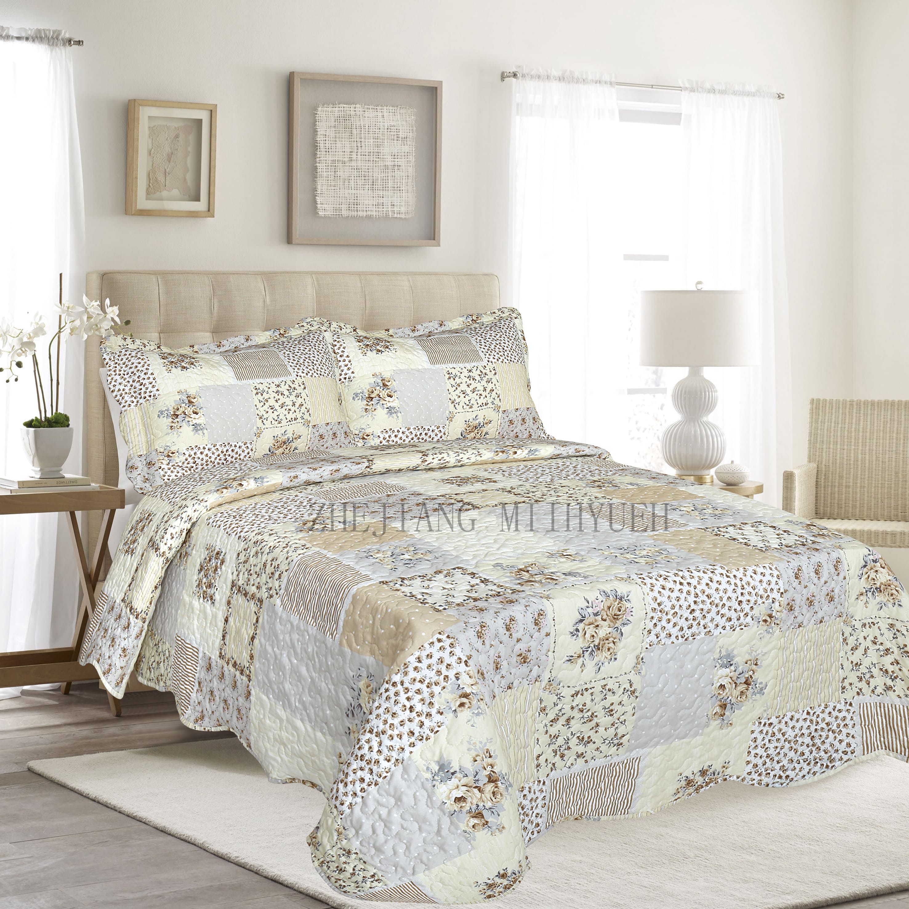 Adult Printed Microfiber Stitching Quilt