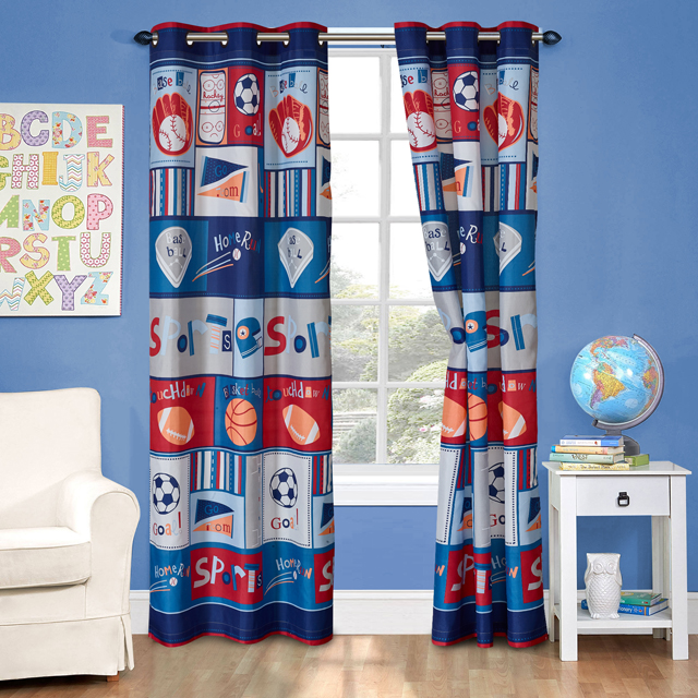 Printing Kids Microfiber Car Transportion ball Curtain 