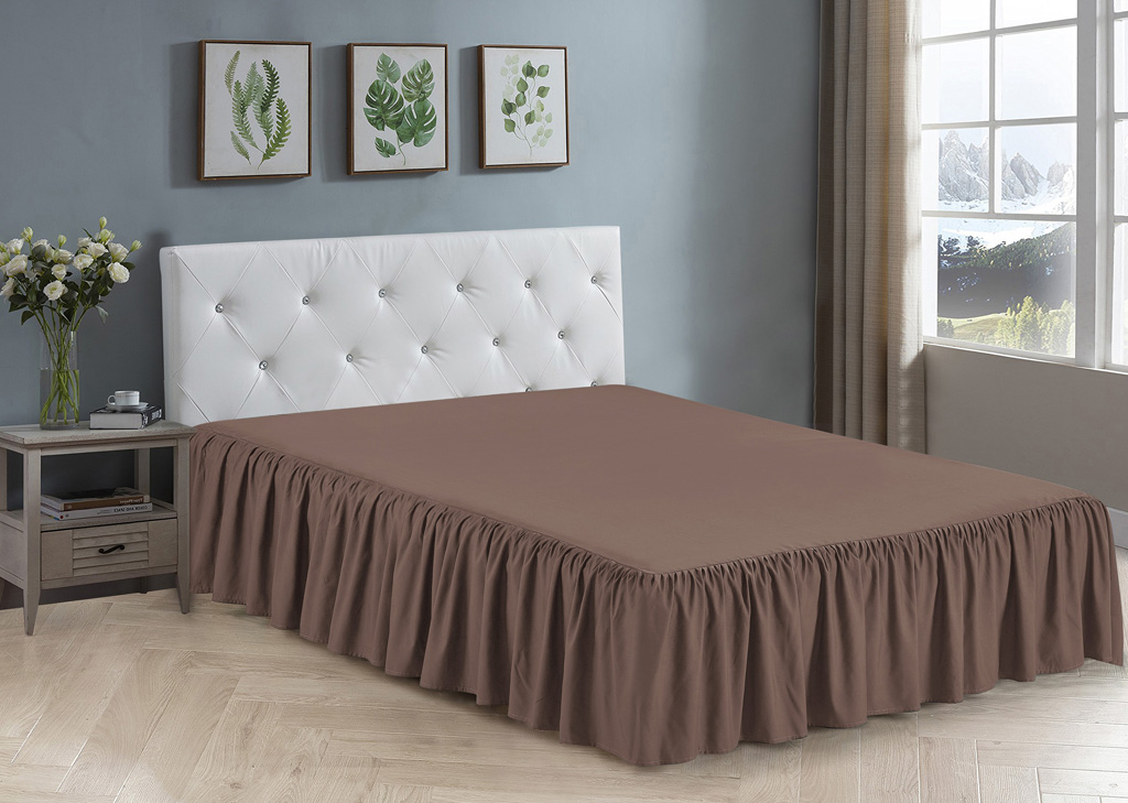Solid Ruffle Microfiber Soft Double Brushed Bed Skirt