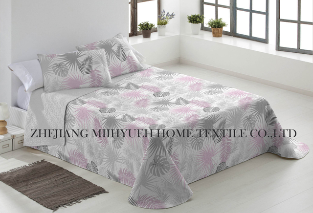 Adult Printed Microfiber Light Weight Ultrasonic Quilt set 