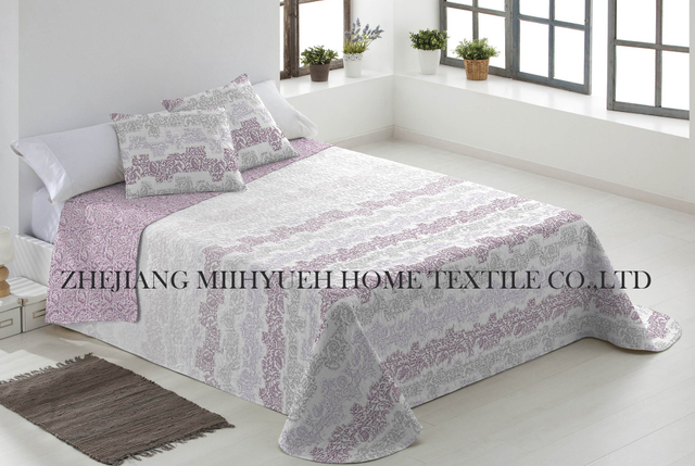 Adult Printed Microfiber Light Weight Ultrasonic Quilt set 