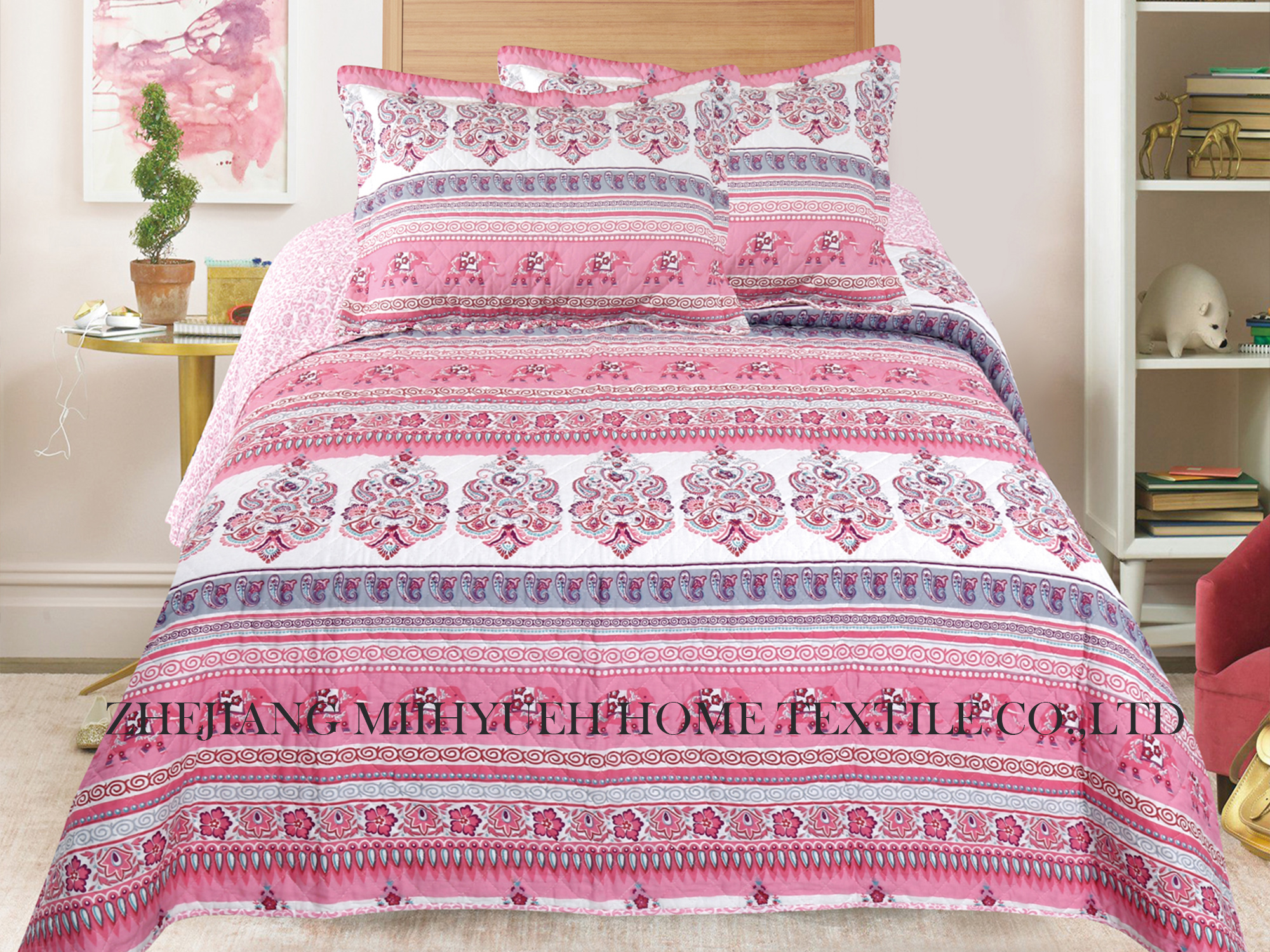 Kid Printed Microfiber Stitching Quilt set
