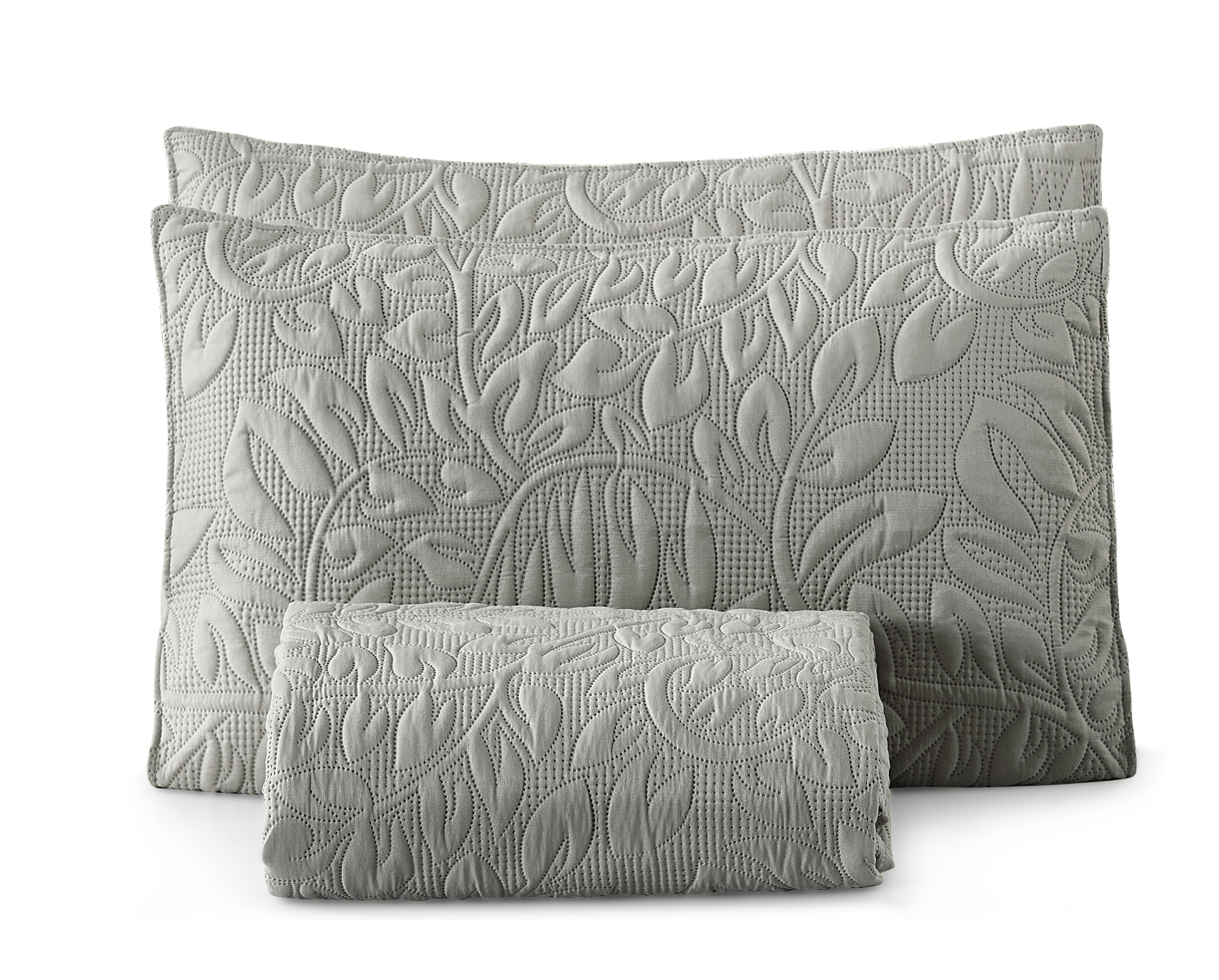 Solid Microfiber 3D Leaf pattern Ultrasonic Quilt