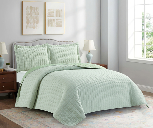 Solid Microfiber Cationic 5x5cm square Stitching Quilt 