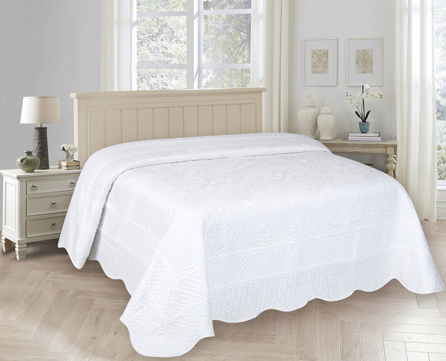 Solid Microfiber Embroidery Quilt