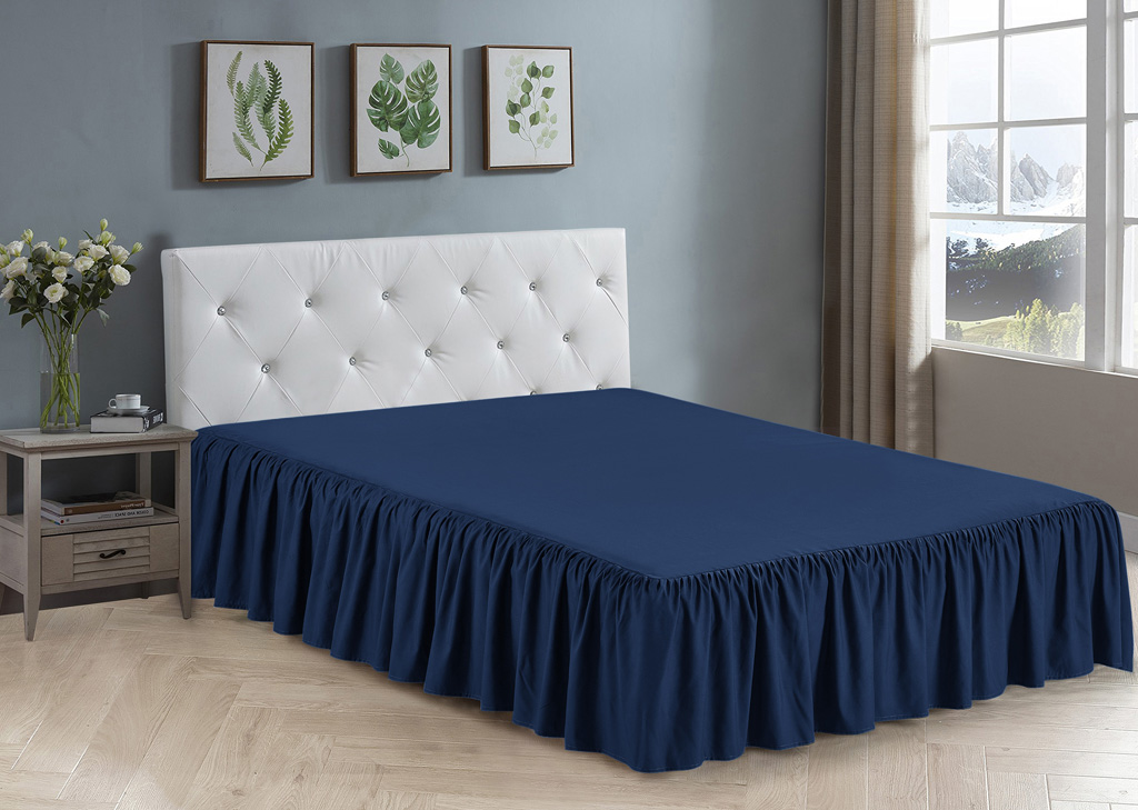Solid Ruffle Microfiber Soft Double Brushed Bed Skirt