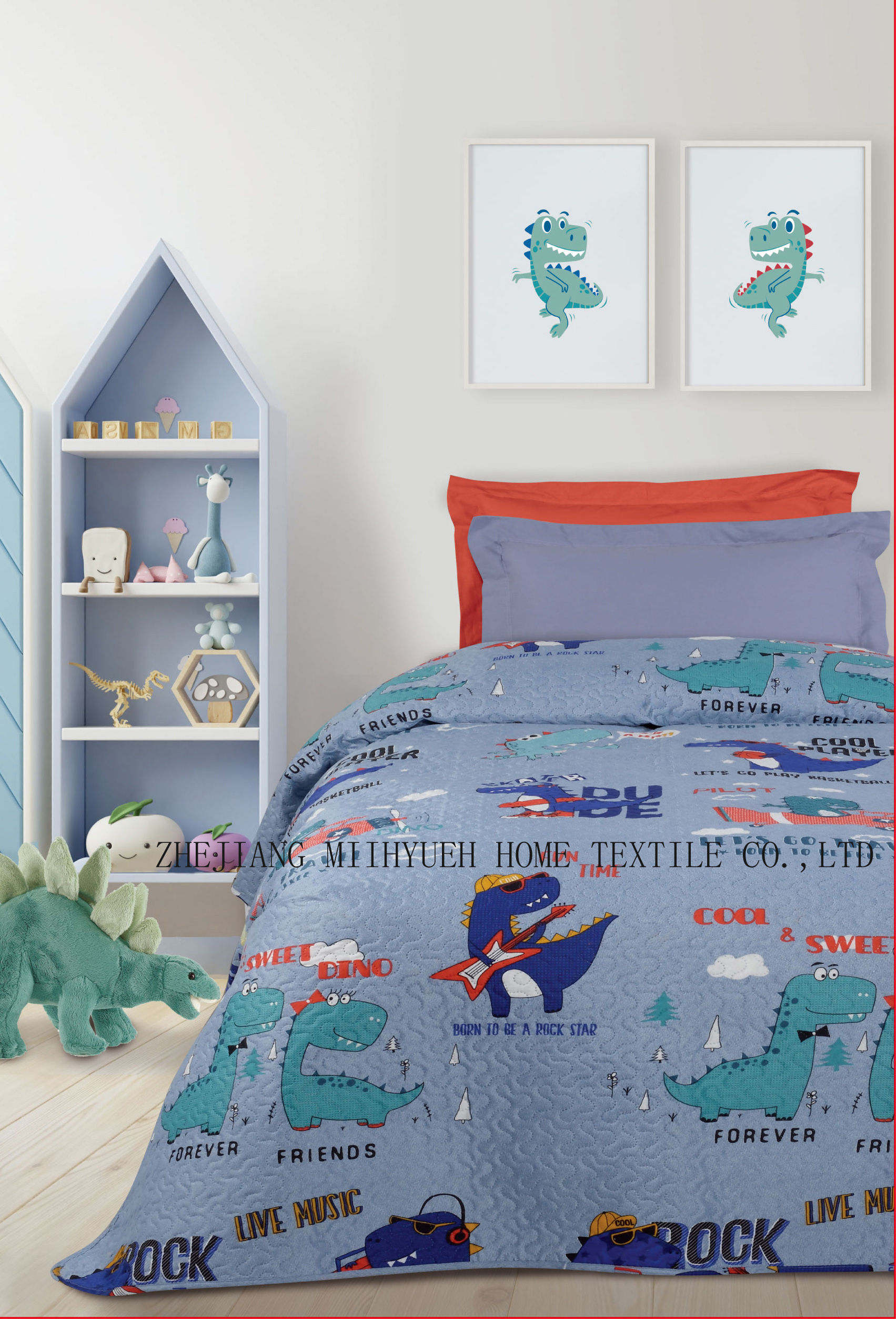 Kid Printed Microfiber Ultrasonic Quilt set 