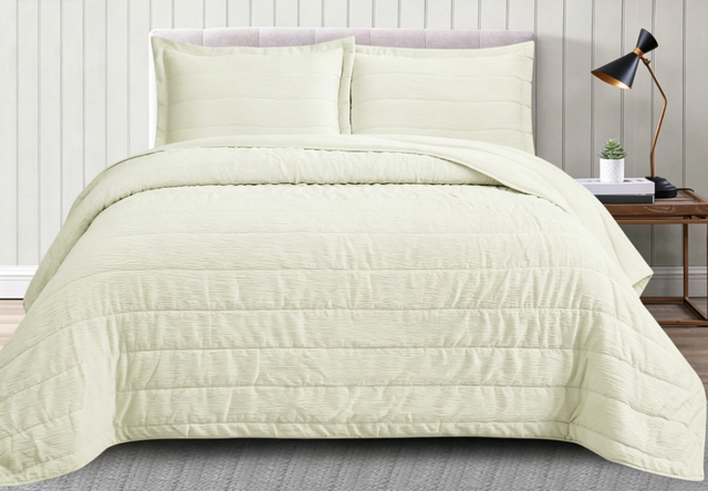 Crinkle Fabric Stitching Quilt Set