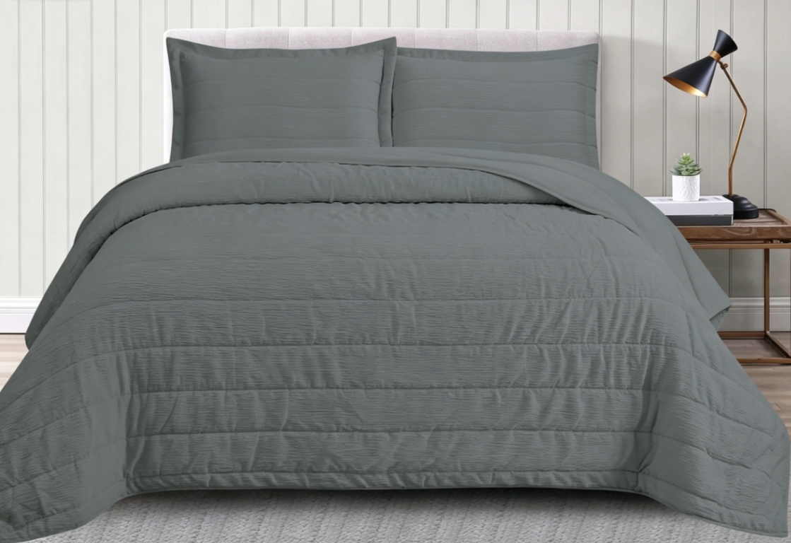 Crinkle Fabric Stitching Quilt Set