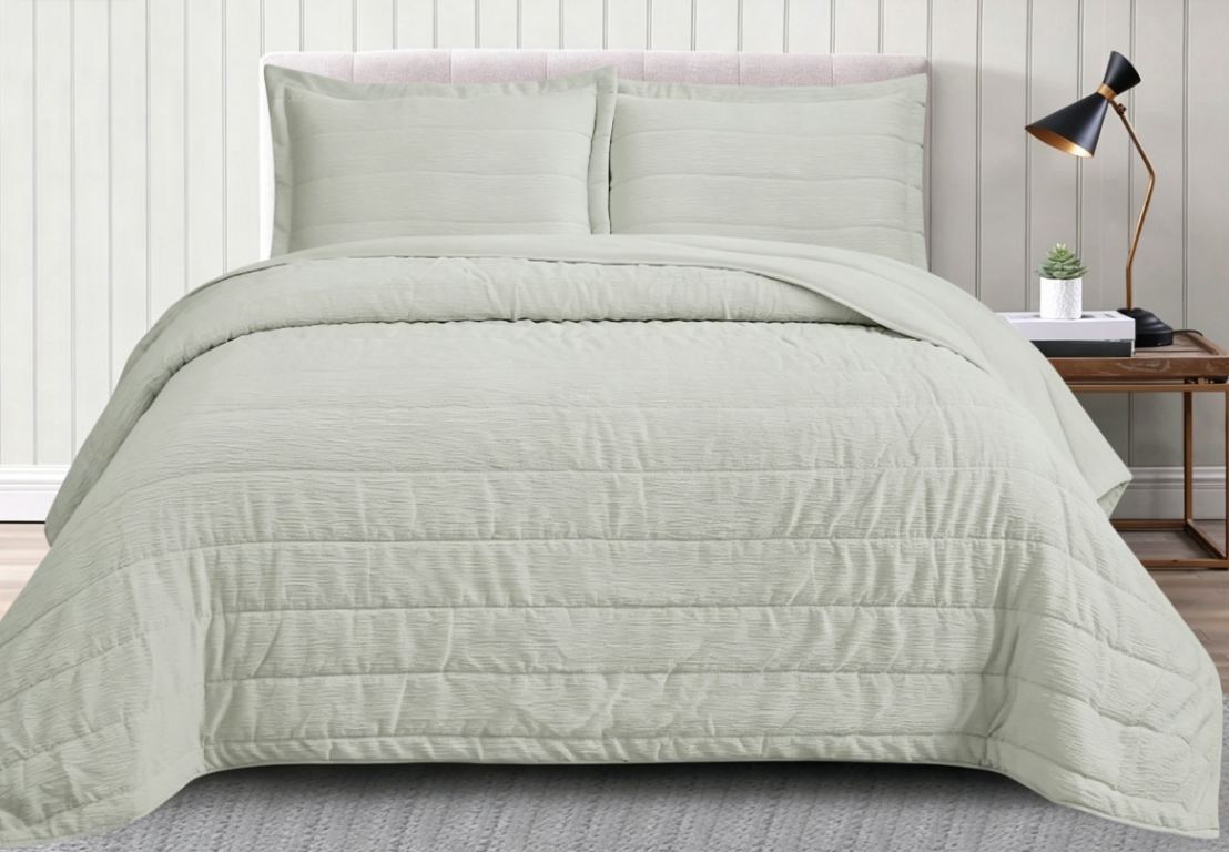 Crinkle Fabric Stitching Quilt Set